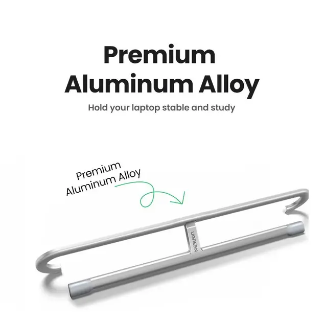 UGREEN Adjustable Clip-On Laptop Stand MacBook PC 11-17" Foldable Aluminum Holder Ergonomic Angle Space-Saving (45415) Ugreen