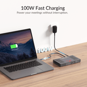 AV Access 4KEX100-BYOM 4K BYOM Meeting Room Extender – Dual 4K@60Hz up to 100m, 100W USB-C PD, USB 3.2, Gigabit Ethernet