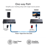 AV Access 4KEX100-BYOM 4K BYOM Meeting Room Extender – Dual 4K@60Hz up to 100m, 100W USB-C PD, USB 3.2, Gigabit Ethernet