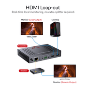 AV Access 4KEX150-KVM 4K HDMI KVM Extender – 150m over Cat, HDMI Loop-Out, USB 2.0, HDCP 2.3, PoC, IR & RS-232