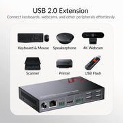 AV Access 4KEX40-KVM Zero-Latency 4K HDMI KVM Extender – 40m over Cat 6, HDMI 2.0, USB 2.0, Bi-directional PoC & RS-232