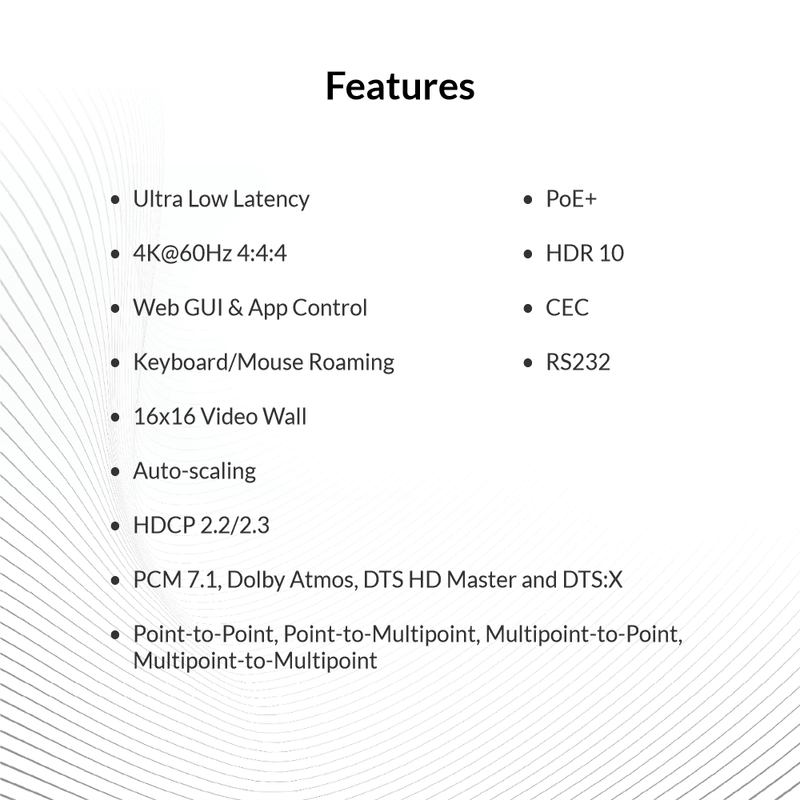 AV Access 4KIPJ200D KVM over IP Matrix Decoder – 4K@60Hz, Video Wall, Mouse Roaming, PoE+