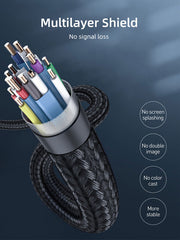 CABLETIME DisplayPort to HDMI cable multilayer shielding