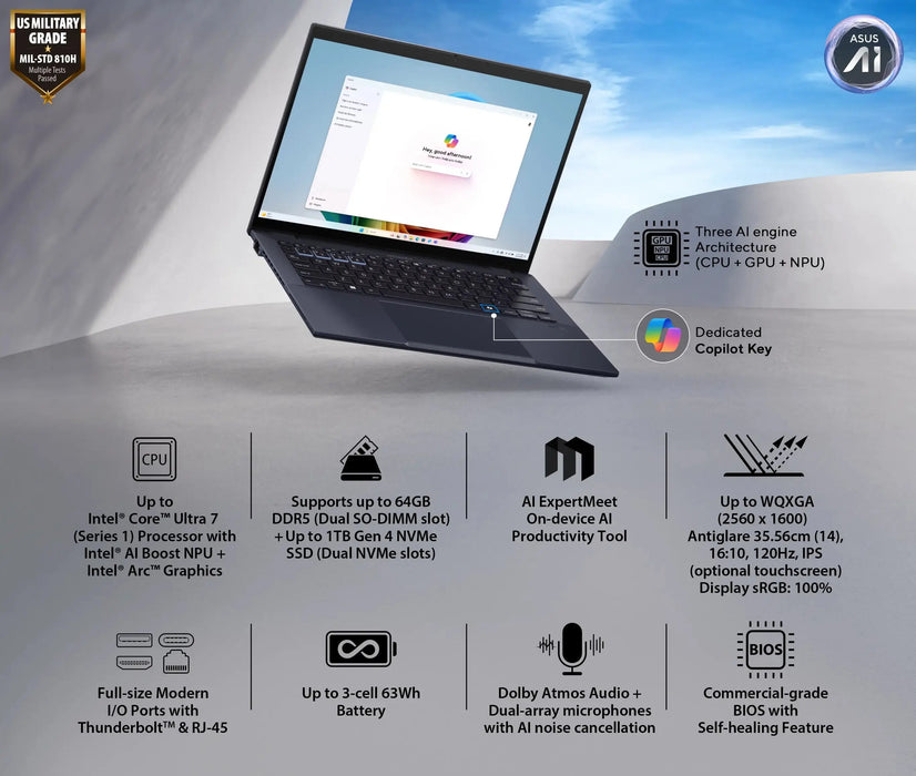 ASUS ExpertBook B5-B5404 Intel® Core™ Ultra 5 Processor 125H 1.2 GHz - TeckPot