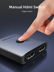 CABLETIME 4K@60Hz Bi-Directional HDMI Switch, 2 In 1 Out / 1 In 2 Out