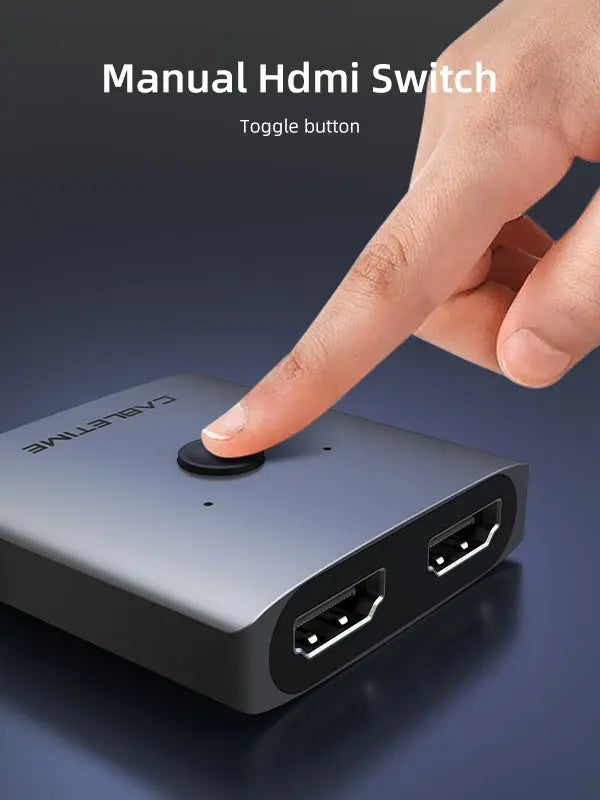 CABLETIME 4K@60Hz Bi-Directional HDMI Switch, 2 In 1 Out / 1 In 2 Out