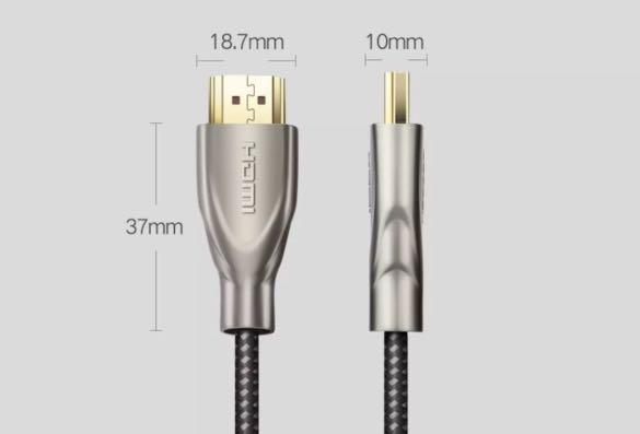UGREEN HDMI Carbon Fiber Zinc Alloy Cable 3m (Gray)