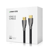 UGREEN 5M HDMI 2.0 Cable 4K@60Hz HDR Ethernet ARC High Speed Braided Cord Carbon Fiber Connectors PS5 Xbox TV Monitor Projector(50110) Ugreen