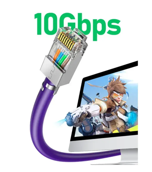 UGREEN Cat 7 Shielded Modular Plugs Gold Plated 50U Pack of 10 RJ45 Connectors High Speed Ethernet Cable Network (50634) Ugreen