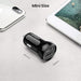 Ugreen 50875 4.8A- 12V Dual USB Mini Car Charger(Black)