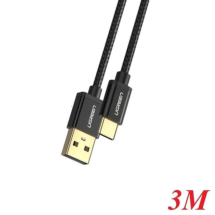 UGREEN USB-A to USB-C Cable 3M Braided Samsung Galaxy S9 S8 S10 Note 9 Nintendo Switch GoPro Hero LG G8 (50878P)