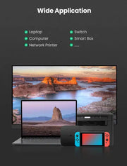 UGREEN USB Ethernet Adapter Aluminum USB 3.0 Gigabit RJ45 LAN 1000Mbps Nintendo Switch MacBook iMac XPS Surface Grey (50922) Ugreen