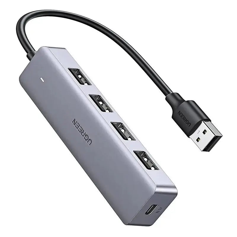 UGREEN 4-Port USB 3.0 Hub 5V Micro USB Power MacBook Mac Pro Mini iMac Surface XPS IdeaPad MateBook USB Flash Drive (50985) Ugreen