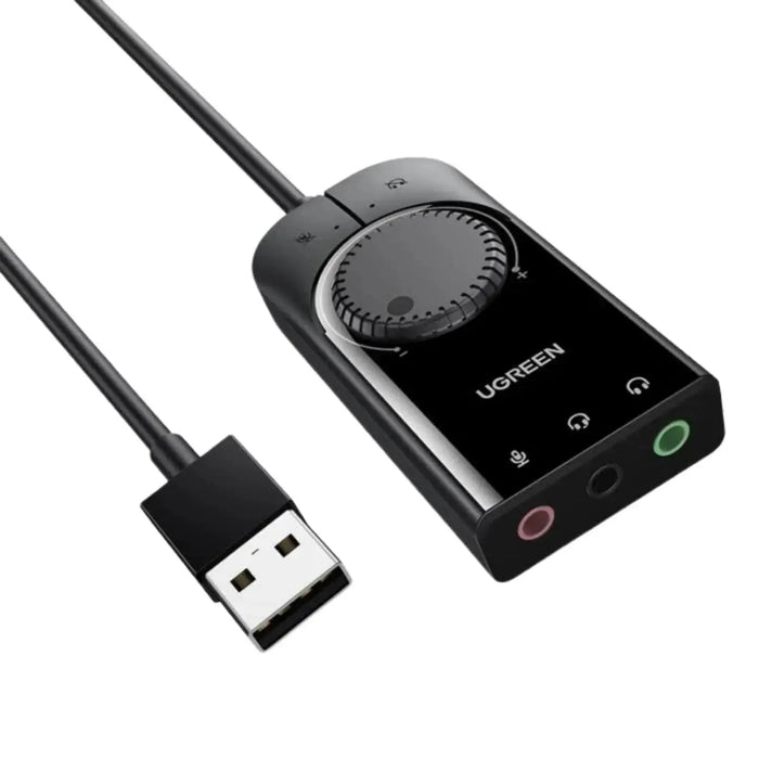 UGREEN USB Audio Adapter External Sound Card 3.5mm Headphone Microphone Jack USB to 3.5mm Converter PC Laptop PS4 PS5 40964 Ugreen