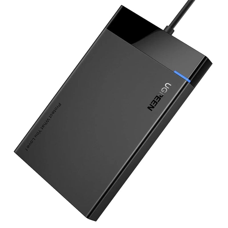 UGREEN 2.5 Inch External Hard Drive Enclosure USB 3.0 SATA HDD SSD Caddy 5Gbps UASP 0.5M Cable (30847) Ugreen