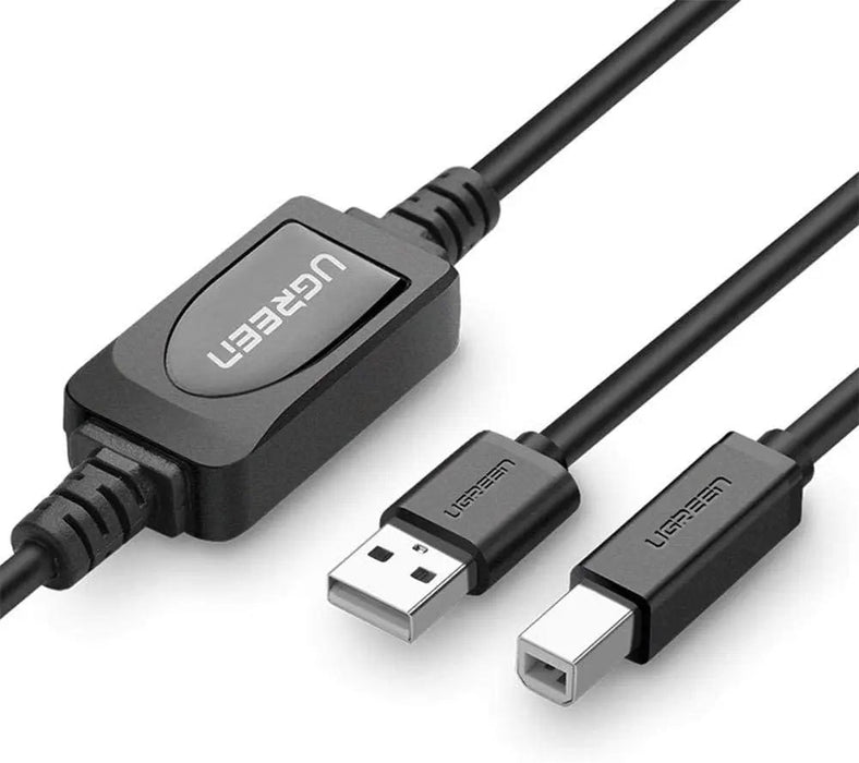 UGREEN USB 2.0 A to Type B Male Active Printer Cable 10M High Speed Data Transfer Printer Scanner Fax Machine (10374)