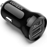 UGREEN 24W Dual USB Car Charger 4.8A Fast Charging Adapter iPhone 14/13/12/11 Galaxy S22/S21/S10 iPad Pro Air Mini (50875) Ugreen