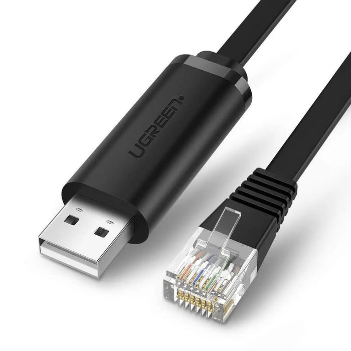 UGREEN USB Console Cable 3M USB 2.0 to RJ45 RS232 FTDI Chip Plug Play PC Laptop Windows Mac OS Linux Network (60813)