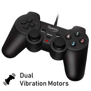 Quantum QHM7468 USB Gamepad With Dual Vibration (Open Box/Renewed) Quantum Hi-Tech