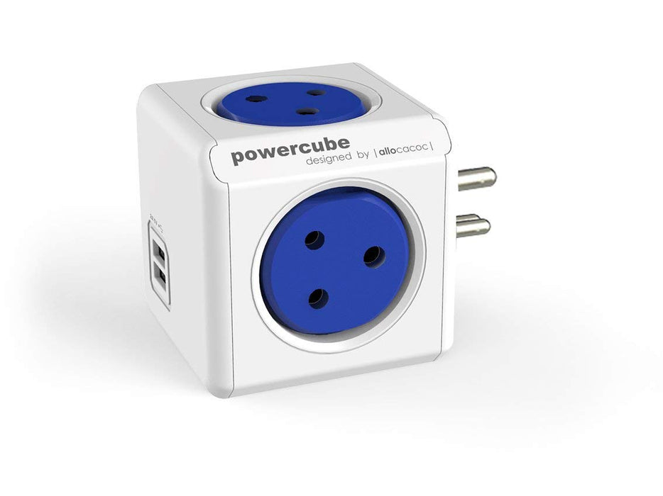 Allocacoc Power Cube Original Multiport Power Socket with Dual USB