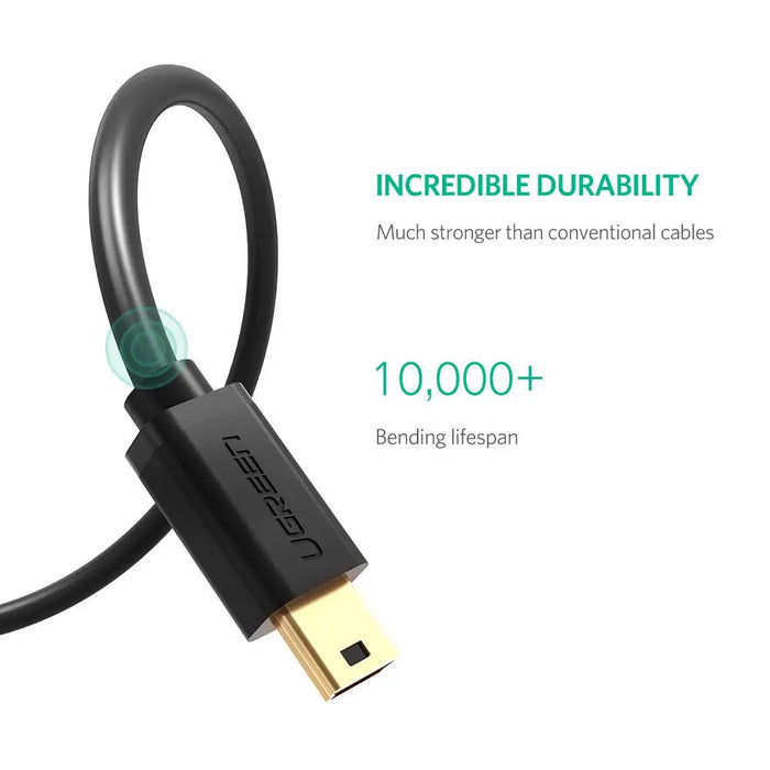 UGREEN USB 2.0 to Mini USB Cable 1.5M A Male 5-Pin Mini B Cord MP3 MP4 Digital Camera GPS GoPro Hero Sat Nav (10385)