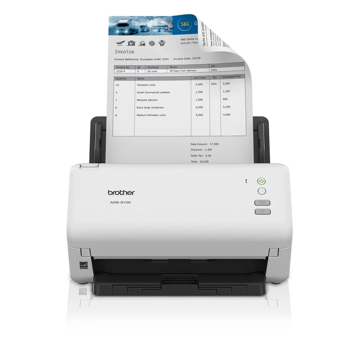 Brother ADS-3100 High-Speed Desktop Scanner With Speed Of 40PPM-(White/Black) Brother