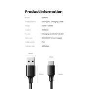 UGREEN USB-A to USB-C Cable, 3A, 1m, Black - image 7