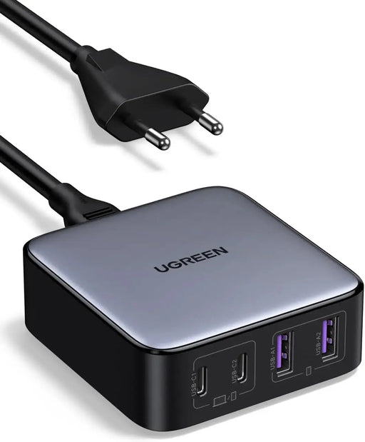 UGREEN Nexode 65W 4 Ports USB C Fast Desktop Charger with GaN II Tech Compatible with iPhone 17 Pro Max Air 16 15 14 13 12 MacBook Pro Air iPad Galaxy S25 Ultra S24 S23 (90747) Ugreen