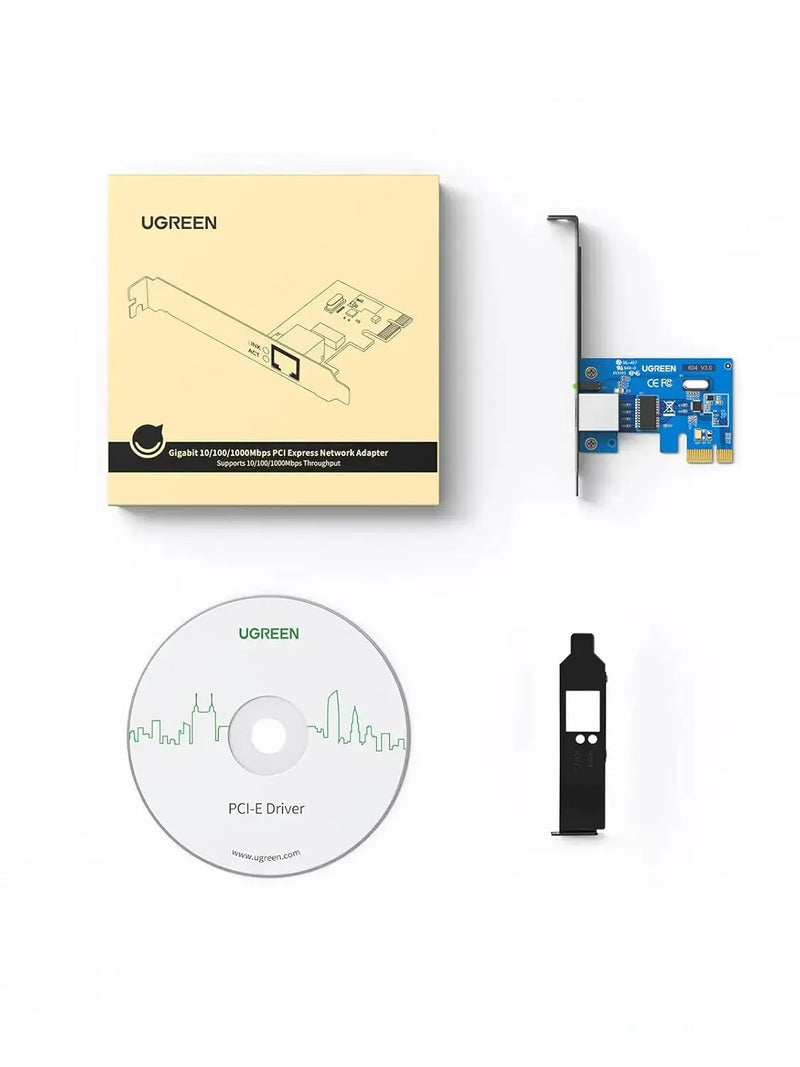 UGREEN Gigabit Ethernet PCI Express Network Card 10/100/1000Mbps Controller Desktop PC Internal Network Adapter Expansion 30771 Ugreen