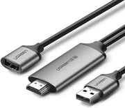 UGREEN 1.5M USB-A Female to HDMI Male Adapter Cable USB to HDMI Converter Streaming Video Laptop PC TV Projector 50291 Ugreen