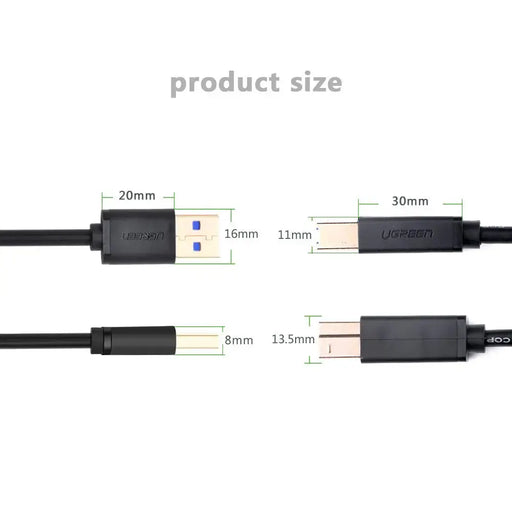 UGREEN USB 3.0 Printer Cable 2M A to B High Speed HP Canon Epson Brother Scanner Hard Drive Cable (10372) Ugreen