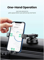UGREEN LP200 60990B gravity suction cup car phone holder with telescopic arm one-hand operation