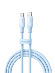 UGREEN USB C to USB C Silicone Charging Cable 1M 60W Galaxy S23 S22 Ultra MacBook Pro iPad Pro Air Pixel Blue (15279) Ugreen