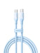 UGREEN USB C to USB C Silicone Charging Cable 1M 60W Galaxy S23 S22 Ultra MacBook Pro iPad Pro Air Pixel Blue (15279) Ugreen