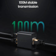 UGREEN RJ45 Splitter 1 to 2 Ethernet Adapter ABS Case Pack of 2 LAN Network Cable Extender Cat5 Cat6 PC Laptop Router Switch 50923 Ugreen