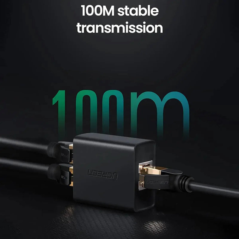 UGREEN RJ45 Splitter 1 to 2 Ethernet Adapter ABS Case Pack of 2 LAN Network Cable Extender Cat5 Cat6 PC Laptop Router Switch 50923 Ugreen