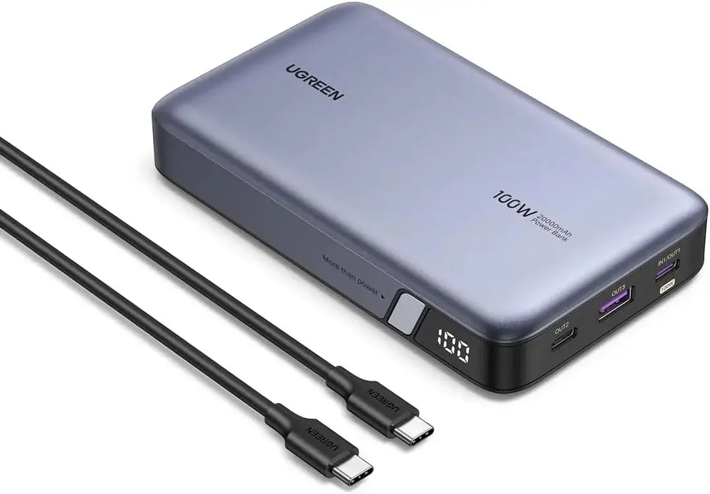 UGREEN Nexode 100W Power Bank 20000mAh Portable Charger USB-C 3-Port PD 3.0 Fast Charging Battery Pack Phone Laptop 25188 Ugreen