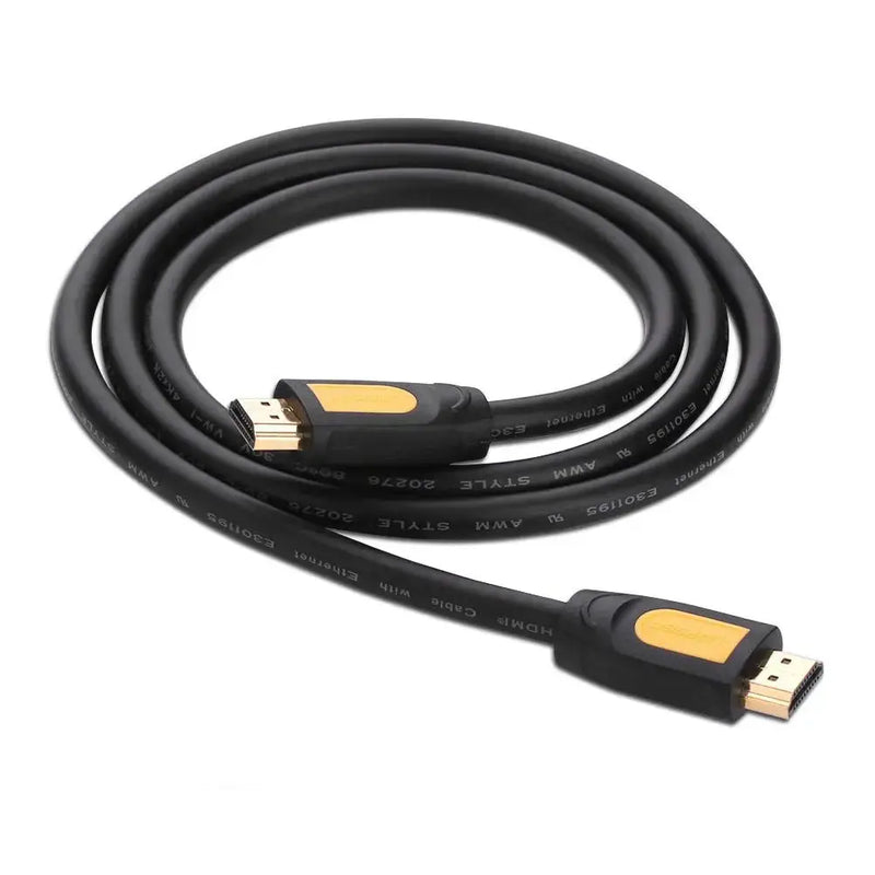 UGREEN 15M HDMI 1.4 Cable Male to Male High Speed Round 1080P@60Hz Full HD Laptop PC Monitor Projector PS4 PS5 Xbox Yellow 11106 Ugreen