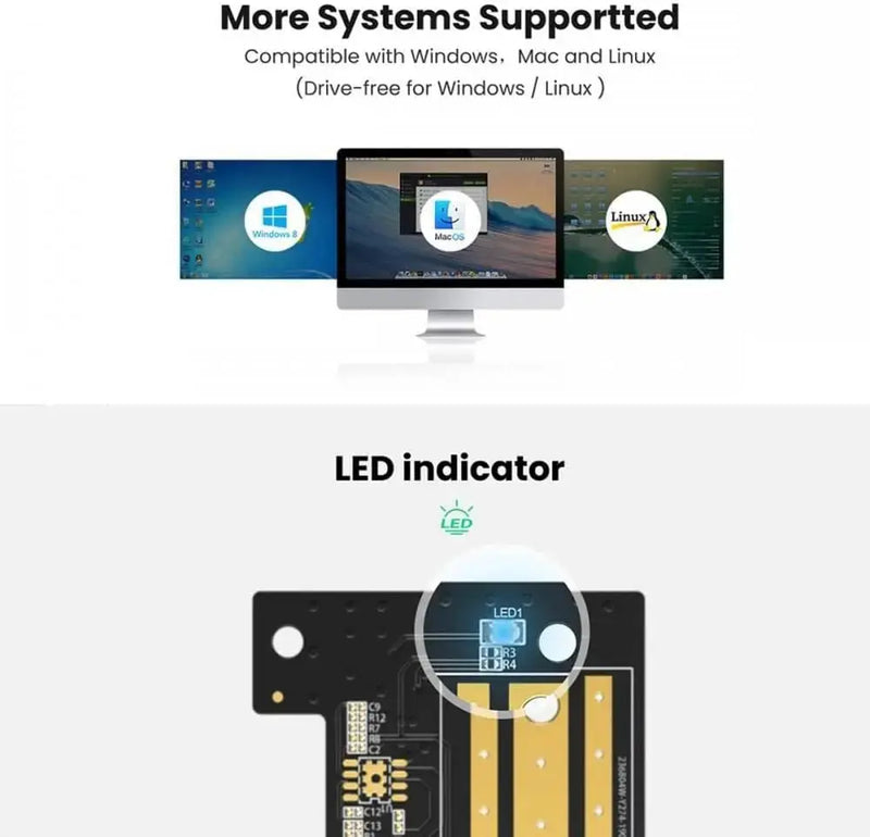 UGREEN M.2 NVMe to PCIe 3.0 x4 Adapter Card Internal SSD Converter 2230 2242 2260 2280 Desktop PC Expansion 70504 Ugreen