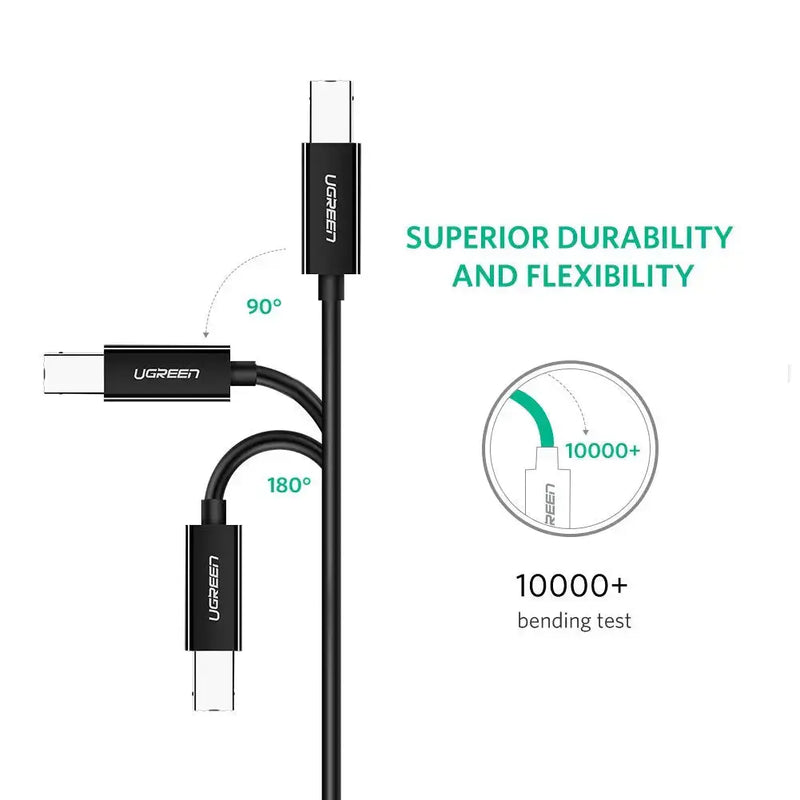 UGREEN USB C to USB Type B 2.0 Printer Scanner Cable 2M MacBook Pro HP Canon Brother Epson Dell Samsung Printer (50446) Ugreen