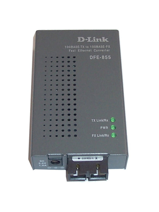 D-Link DFE-855MI media converter converts 10/100BASE-TX Ethernet twisted