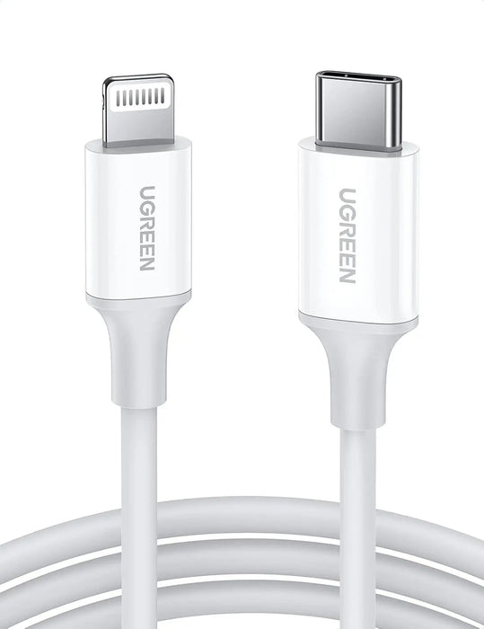 UGREEN USB-C to Lightning Cable 1M MFi-Certified PD Charging Rubber Shell iPhone Xs Max XR X 8 iPad Pro Air MacBook (10493)