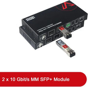 AV Access 4KEX300-F High-End 4K Fiber HDMI Extender, up to 300M/1000ft over Fiber Optic Cable, HDMI 2.0 Transmitter & Receiver Kit, 2-Way IR & RS232 AV Access