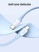 UGREEN USB C to USB C Silicone Charging Cable 1M 60W Galaxy S23 S22 Ultra MacBook Pro iPad Pro Air Pixel Blue (15279) Ugreen