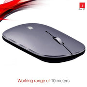 iBall G1000 Silent Button Metal Premium Wireless USB Mouse For PC/Mac/Laptop-Silver(Open Box) iBall
