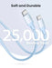 UGREEN USB C to USB C Silicone Charging Cable 1M 60W Galaxy S23 S22 Ultra MacBook Pro iPad Pro Air Pixel Blue (15279) Ugreen