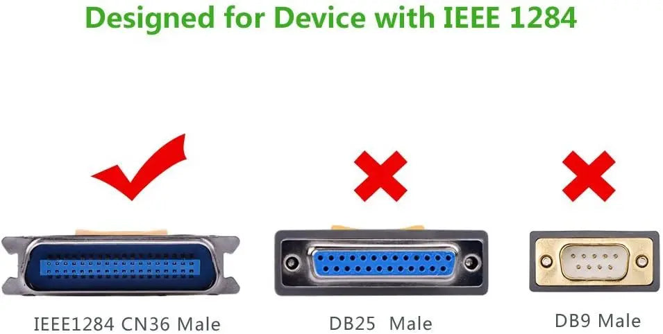 UGREEN 2M USB 2.0 to IEEE1284 CN36 Male Parallel Printer Adapter Cable USB to Parallel Converter Inkjet Laser Printer Gray 20225