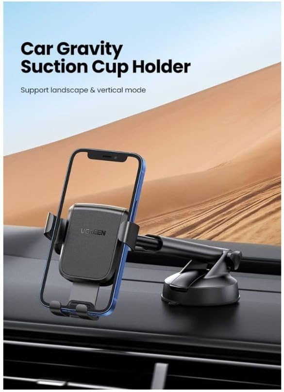 UGREEN LP200 60990B gravity suction cup car phone holder with telescopic arm car gravity suction cup holder