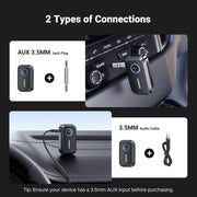 UGREEN CM596 90748 Bluetooth 5.3 AUX receiver two types of connections