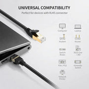 UGREEN Cat 7 Ethernet Cable 0.5M F/FTP Round 10Gbps 600MHz STP Modem Router PC Mac Laptop PS4 Xbox Gaming Network (11229) Ugreen